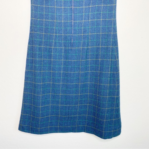 Pendleton Wool Plaid V-Neck Vintage Midi Dress Size L - Picture 11 of 12